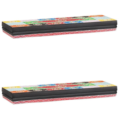 vidaXL Wandregale Mehrfarbig 60 x 20 x 6 cm Massivholz Mango