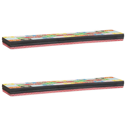 vidaXL Wandregale Mehrfarbig 100 x 20 x 6 cm Massivholz Mango