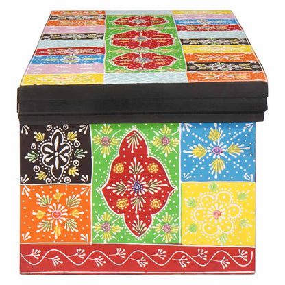 vidaXL TV-Schränk Mehrfarbig 100 x 30 x 24 cm Massivholz Mango