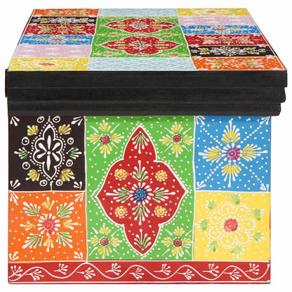 vidaXL TV-Schränk Mehrfarbig 60 x 30 x 24 cm Massivholz Mango
