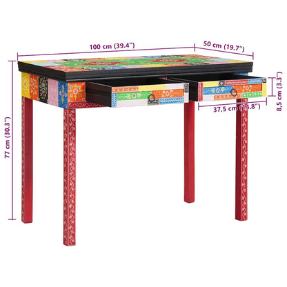 vidaXL Schreibtisch mit Schubladen Mehrfarbig 100 x 50 x 77 cm