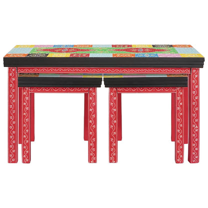 vidaXL Beistelltisch 2 pcs Mehrfarbig