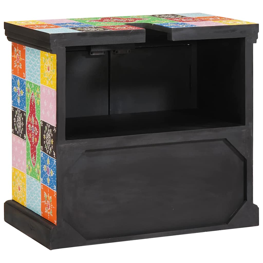 vidaXL Waschbeckenunterschrank Braun 60 x 35 x 55 cm Massivholz Mango