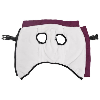 Hundemantel mit Geschirr Wasserdicht Reflektierend Lila L36