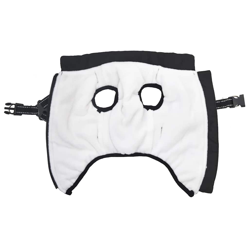 Hundemantel mit Geschirr Wasserdicht Reflektierend Schwarz L36