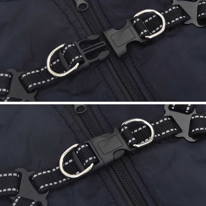 Hundemantel Geschirr Wasserdicht Reflektierend Marineblau L28