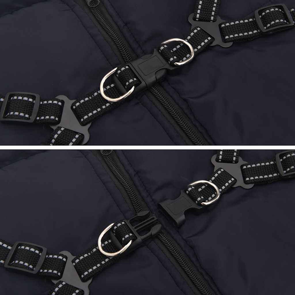 Hundemantel Geschirr Wasserdicht Reflektierend Marineblau L44