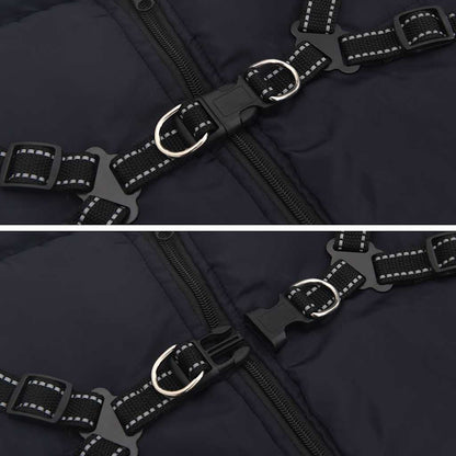 Hundemantel Geschirr Wasserdicht Reflektierend Marineblau L44