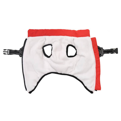 Hundemantel mit Geschirr Wasserdicht Reflektierend Rot L28