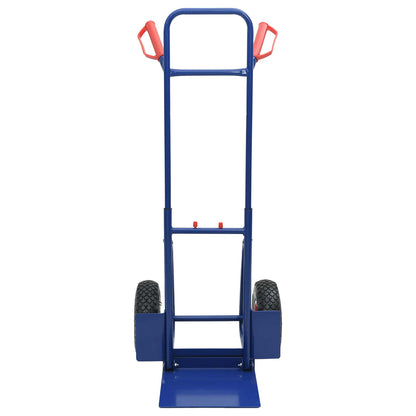 Erweiterbarer Handwagen Blau und Rot 49,5 x 53 x 114 cm Stahl