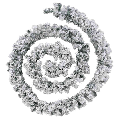 Weihnachtsgirlande mit LED-Lichtern Grün 5 m PVC