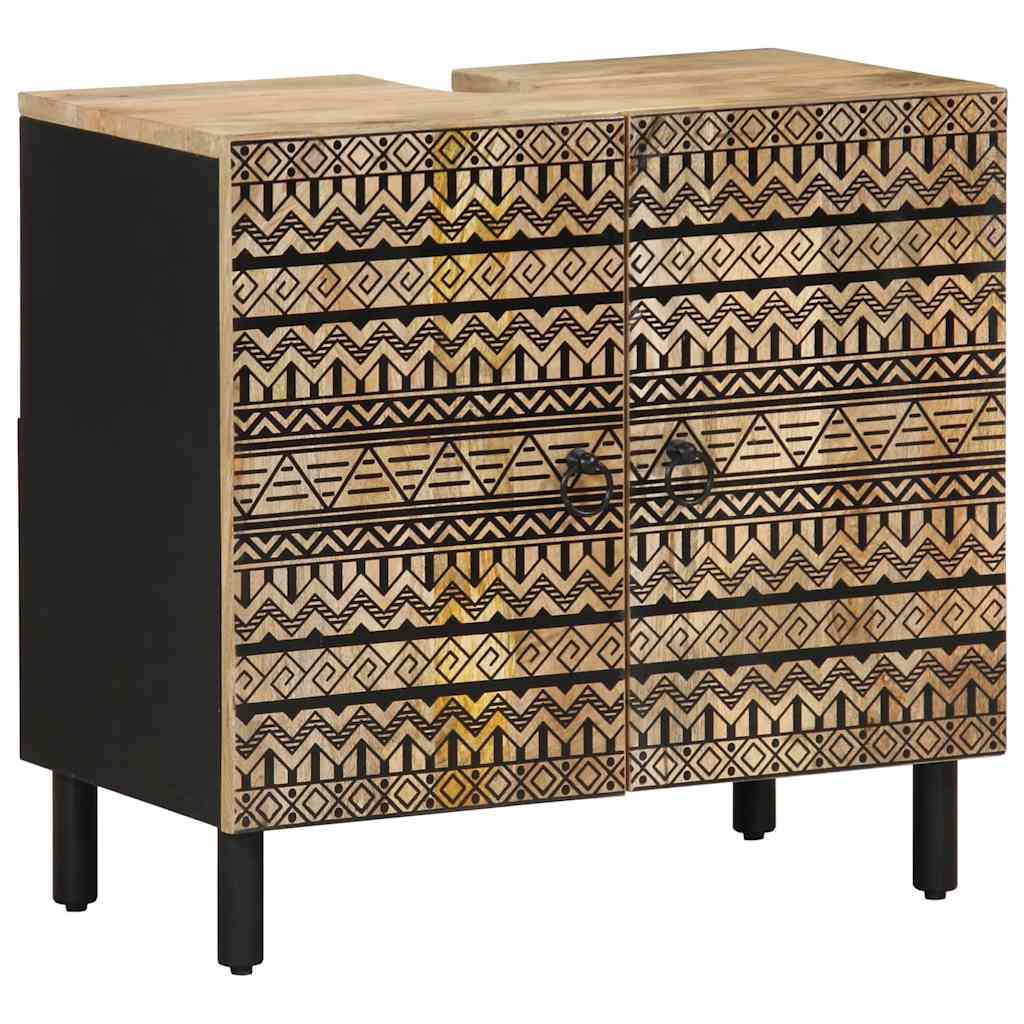 vidaXL 2-tlg. Badmöbel-Set Massivholz Mango
