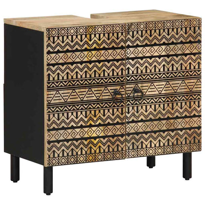 vidaXL 2-tlg. Badmöbel-Set Massivholz Mango