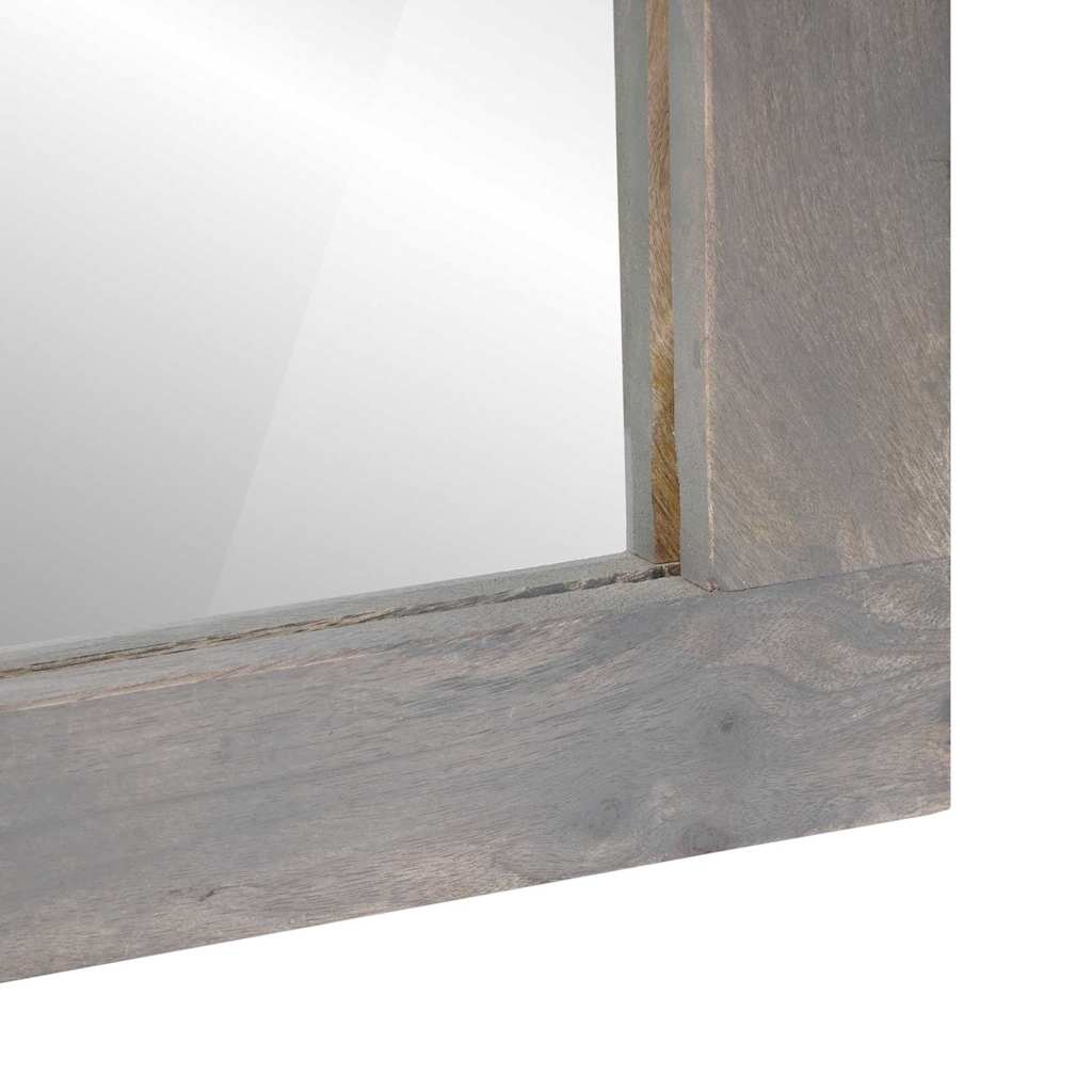 vidaXL Badezimmerschrank-Set Wandmontiert 2 pcs Grau Massivholz Mango