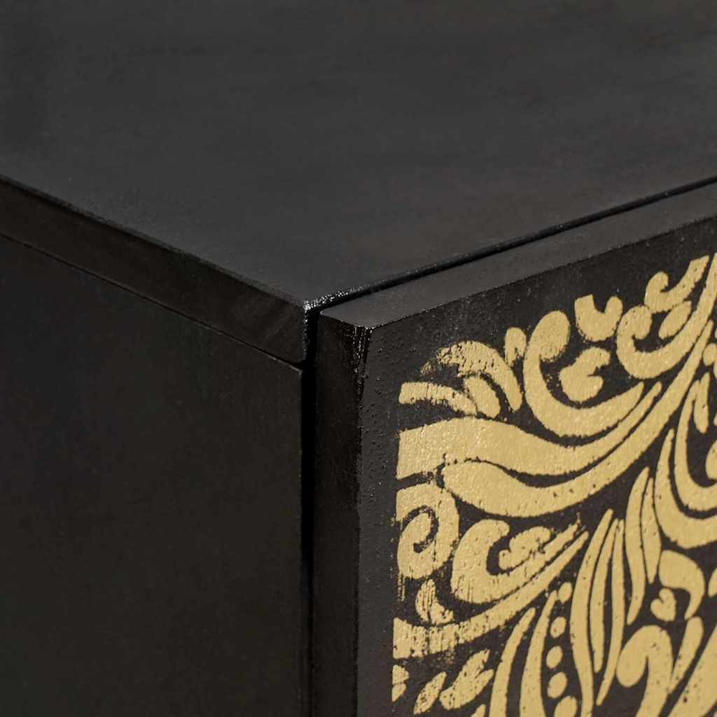 vidaXL Badezimmerschrank-Set mit Regal 3 pcs Schwarz 180 x 33 x 75 cm