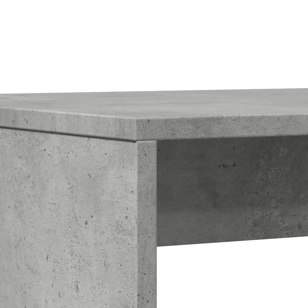 vidaXL 3-tlg. Esstisch und Bank Set Betongrau Holzwerkstoff