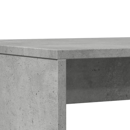 vidaXL 3-tlg. Esstisch und Bank Set Betongrau Holzwerkstoff