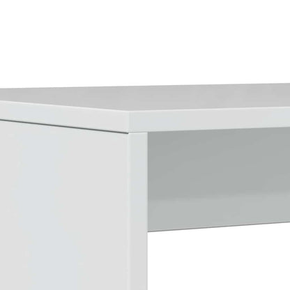 vidaXL 3-tlg. Esstisch und Bank Set Hochglanz-Weiß Holzwerkstoff