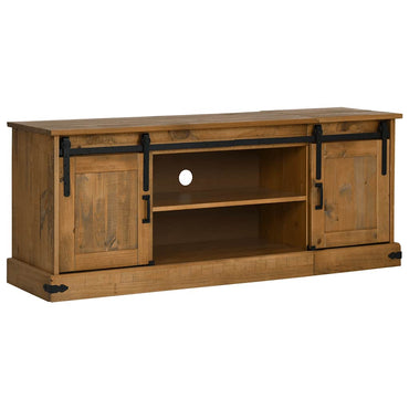 vidaXL TV-Schrank HALDEN 2 Schiebetüren 150x40x60 cm Massivholz