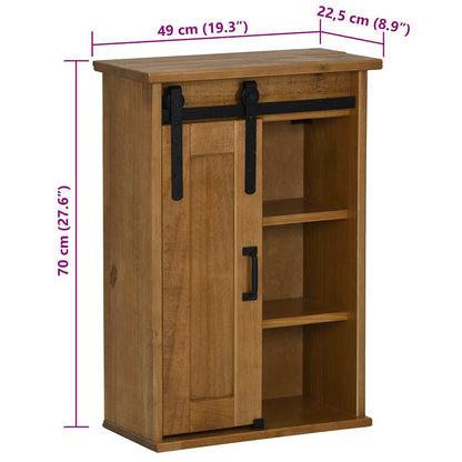 vidaXL Armoire murale HALDEN avec porte coulissante 49x22,5x70 cm pin