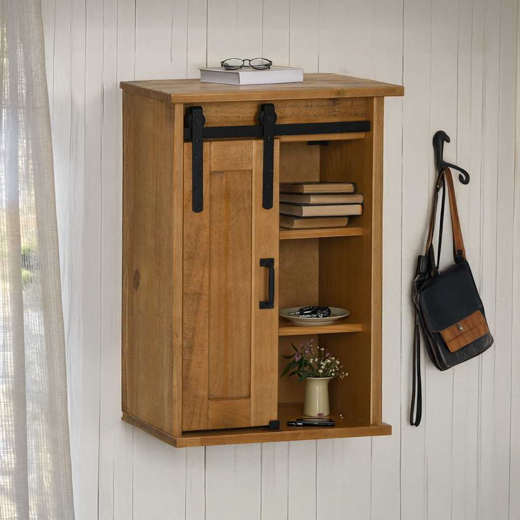 vidaXL Armoire murale HALDEN avec porte coulissante 49x22,5x70 cm pin