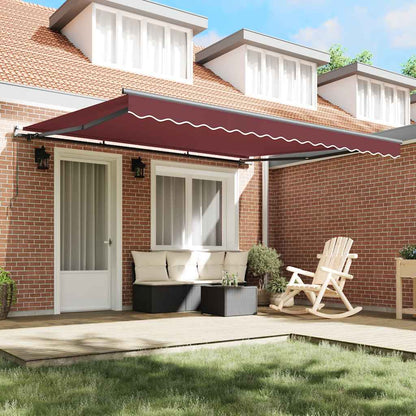 vidaXL Store banne manuel rouge bordeaux 400x300 cm