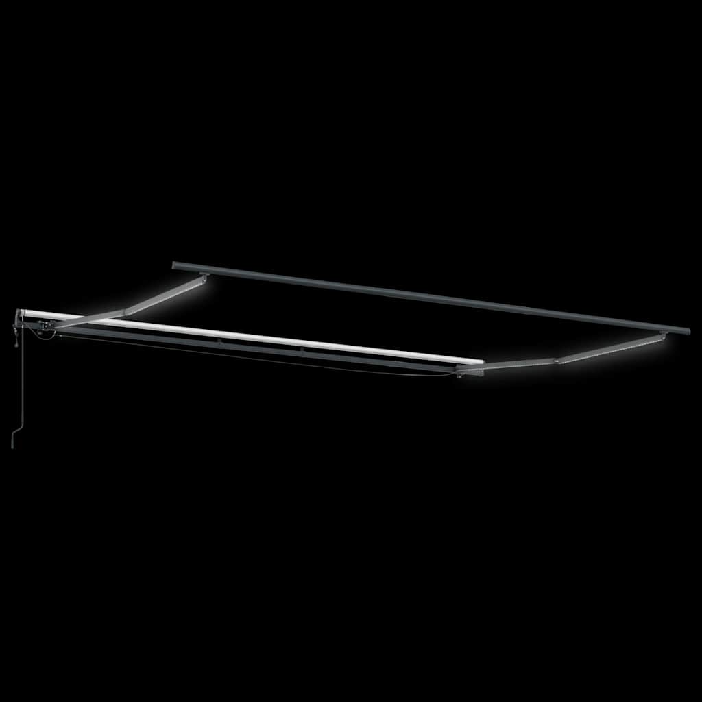 Markise Automatisch mit LEDs Weinrot 400x300 cm