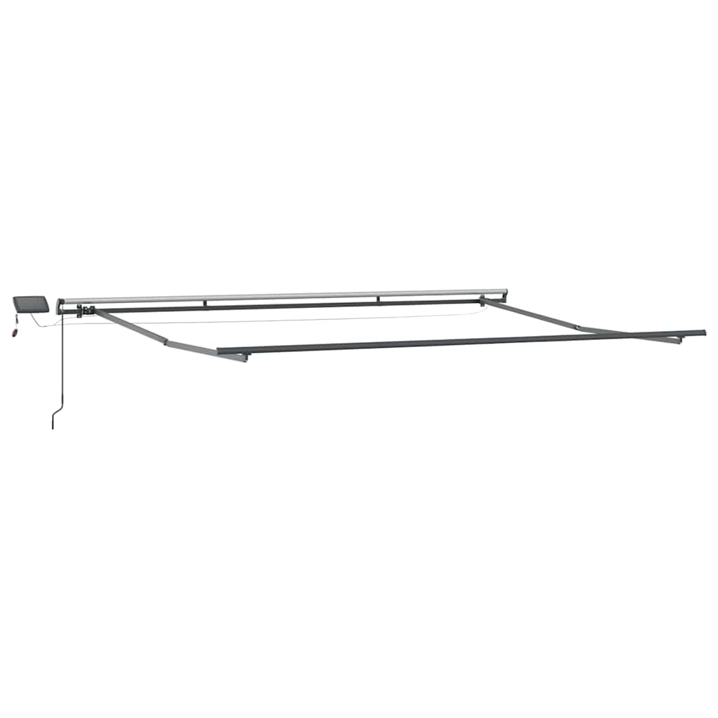 vidaXL Markise Manuell mit LEDs Weinrot 500x300 cm