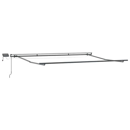vidaXL Markise Manuell mit LEDs Weinrot 500x300 cm
