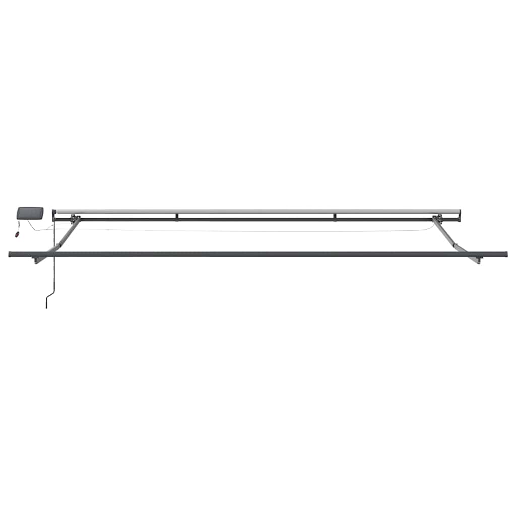 vidaXL Markise Manuell mit LEDs Weinrot 500x300 cm