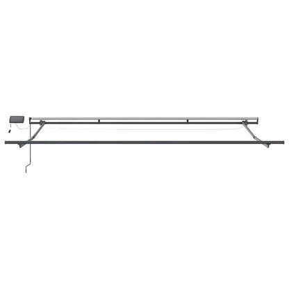 vidaXL Markise Manuell mit LEDs Weinrot 500x300 cm