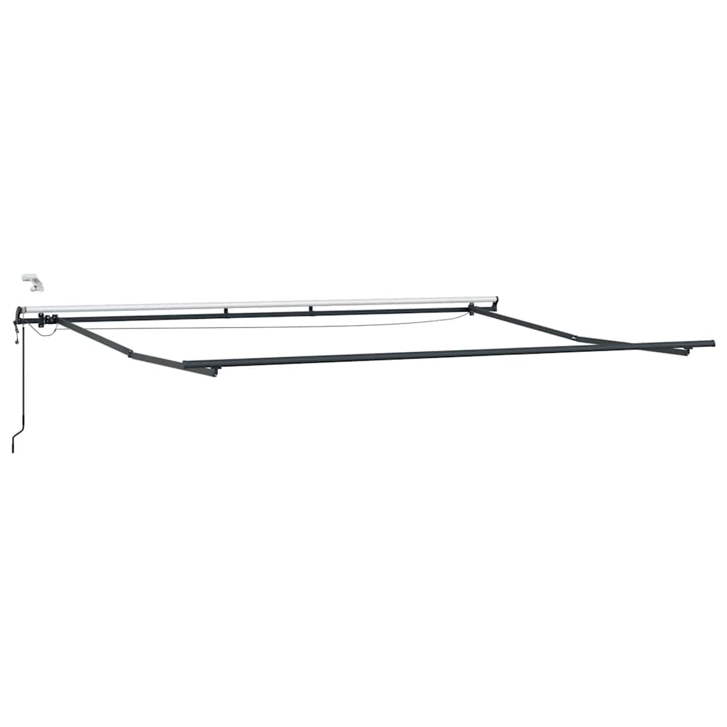 vidaXL Markise Automatisch mit LEDs Weinrot 500x300 cm