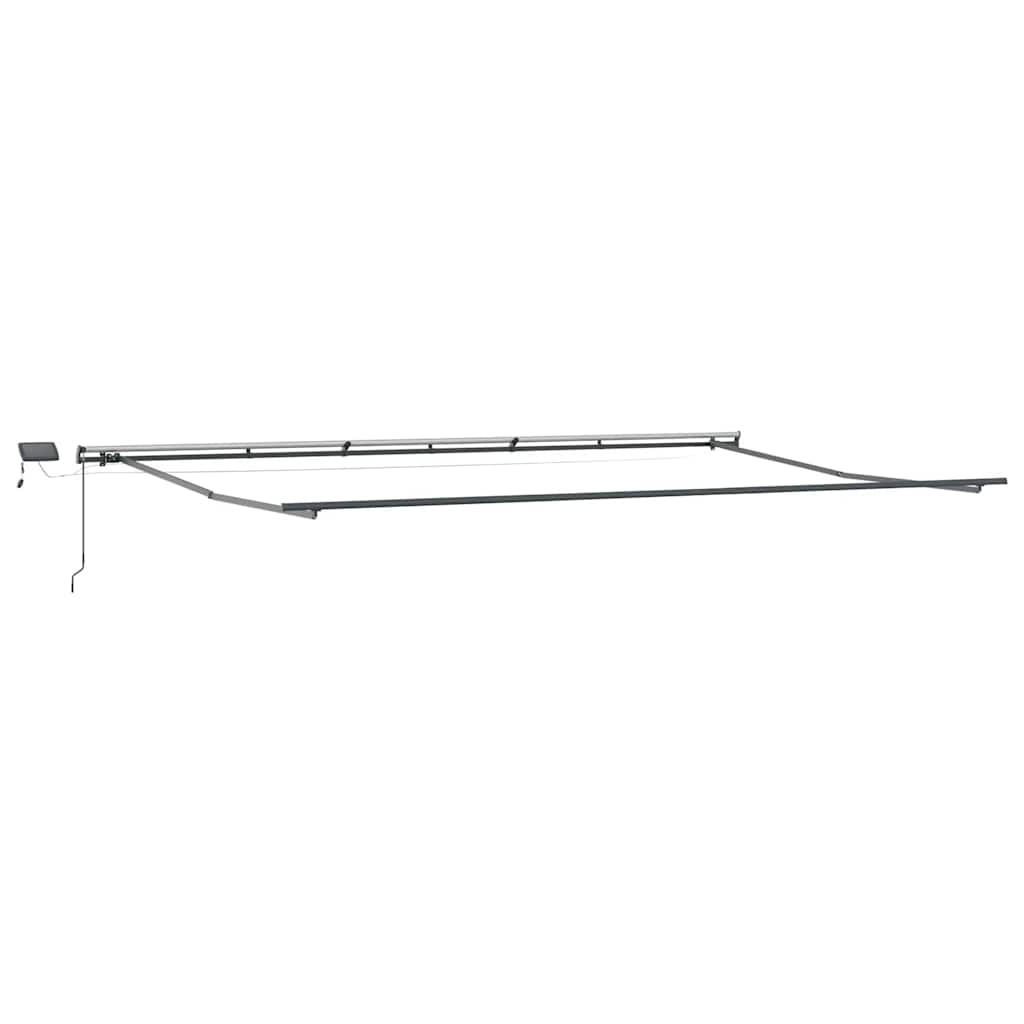 vidaXL Markise Manuell mit LEDs Weinrot 600x300 cm