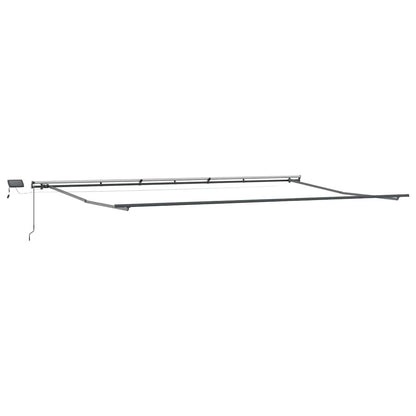 vidaXL Markise Manuell mit LEDs Weinrot 600x300 cm