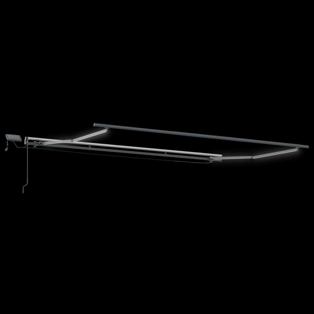 vidaXL Markise Manuell mit LEDs Weinrot 600x300 cm