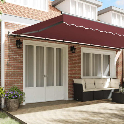 vidaXL Store banne automatique bordeaux 600x300 cm