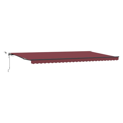 vidaXL Markise Automatisch mit LEDs Weinrot 600x300 cm