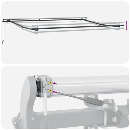 vidaXL Markise Automatisch mit LEDs Braun 300x250 cm