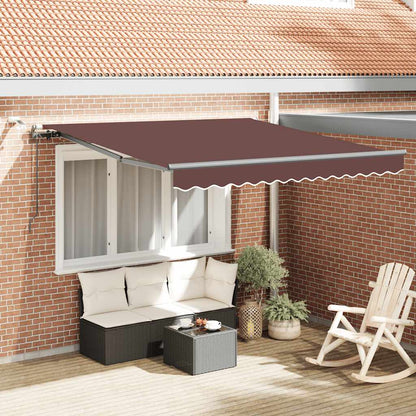 vidaXL Markise Automatisch mit LEDs Braun 300x250 cm