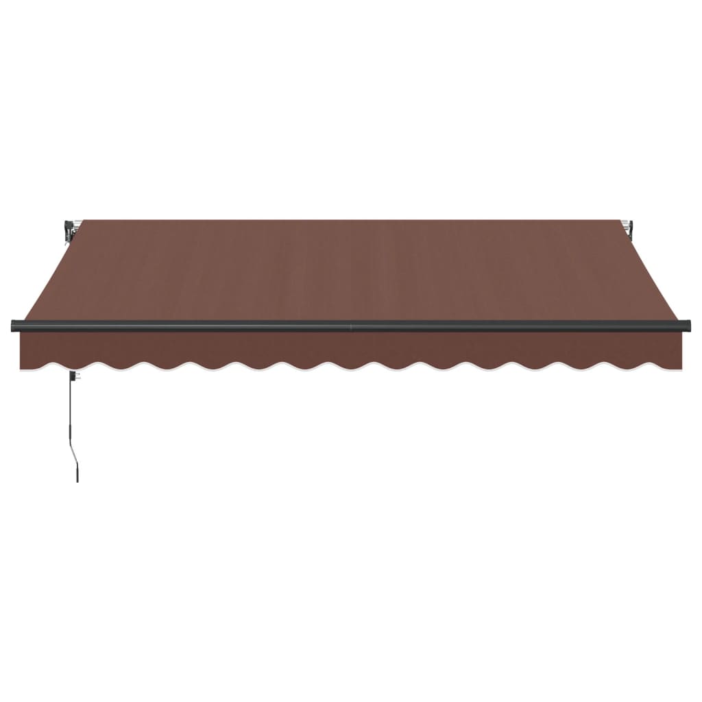 vidaXL Store automatique à LED Marron 350x250 cm