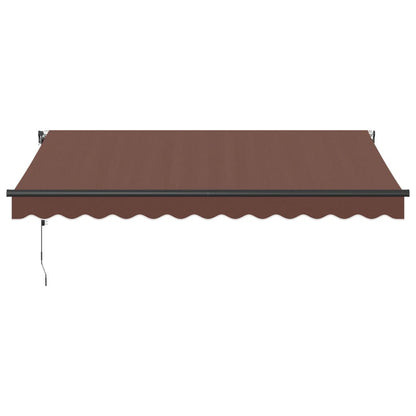 vidaXL Store automatique à LED Marron 350x250 cm