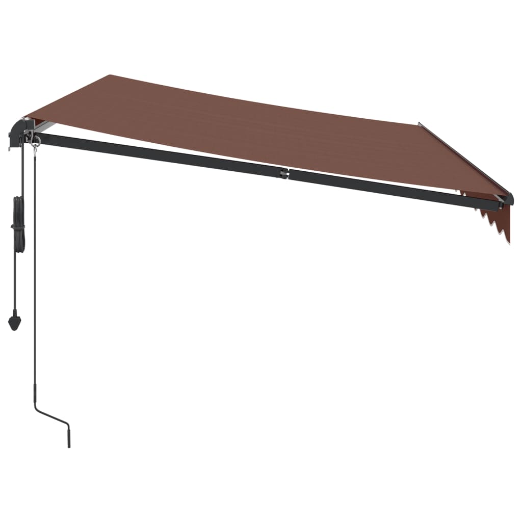 vidaXL Store automatique à LED Marron 350x250 cm