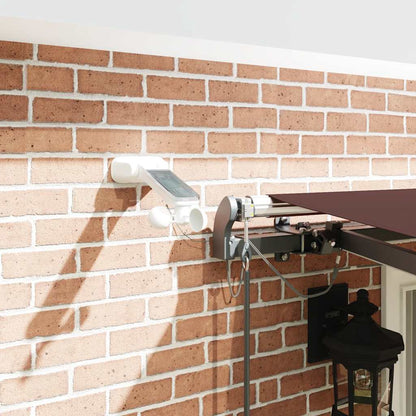 vidaXL Auvent banne automatique avec lumières LED marron 400x300 cm