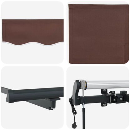 Store banne manuel marron 450x300 cm vidaXL