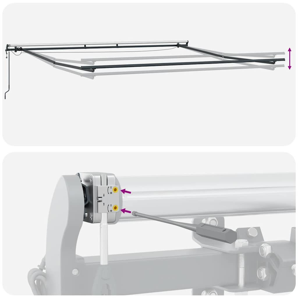 vidaXL Markise Automatisch mit LEDs Braun 450x300 cm