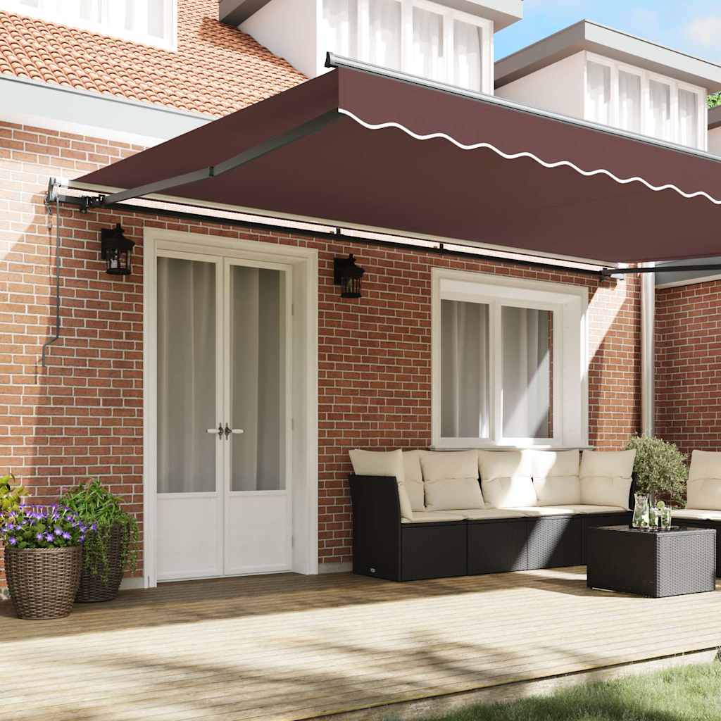 vidaXL Auvent automatique marron 500x300 cm