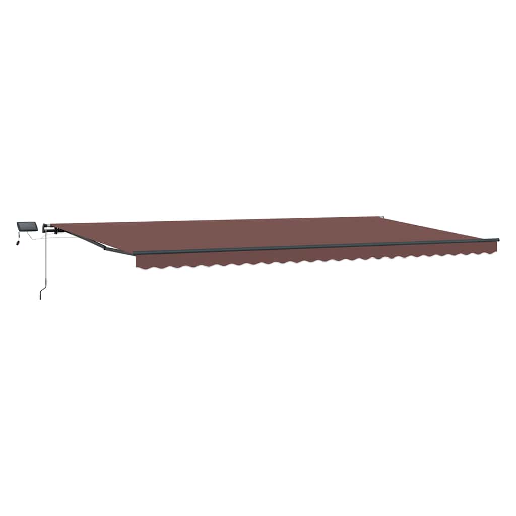 Store banne manuel vidaXL avec LED Marron 600x300 cm