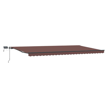 Store banne manuel vidaXL avec LED Marron 600x300 cm