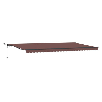 vidaXL Auvent banne motorisé avec LED Marron 600x300 cm