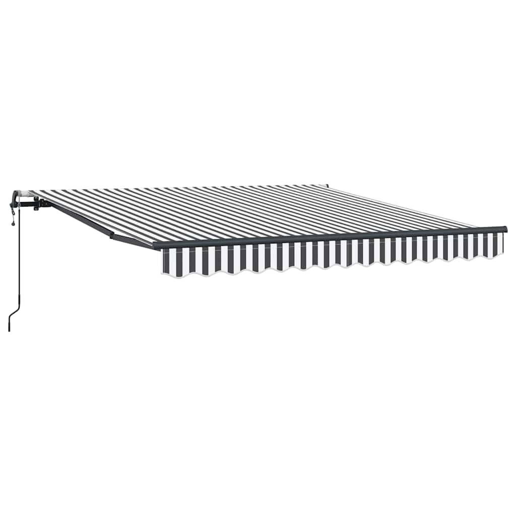 vidaXL Markise Automatisch Anthrazit und Weiß 300x250 cm